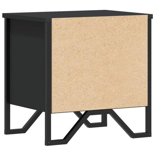 Sengebord 40x30x40 cm konstrueret træ sort