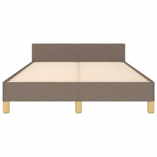 Sengeramme med sengegavl - taupe stof 120 x 200 cm