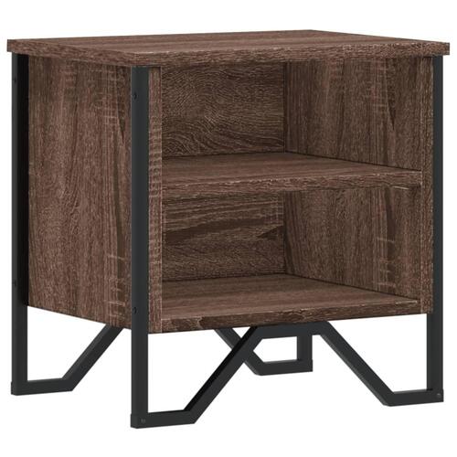 Sengebord 40x30x40 cm konstrueret træ brun egetræsfarve