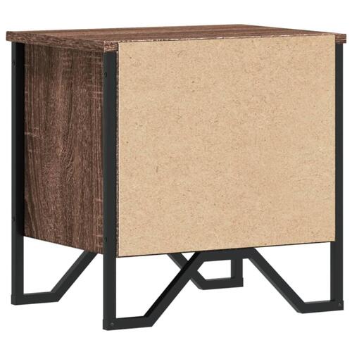Sengebord 40x30x40 cm konstrueret træ brun egetræsfarve