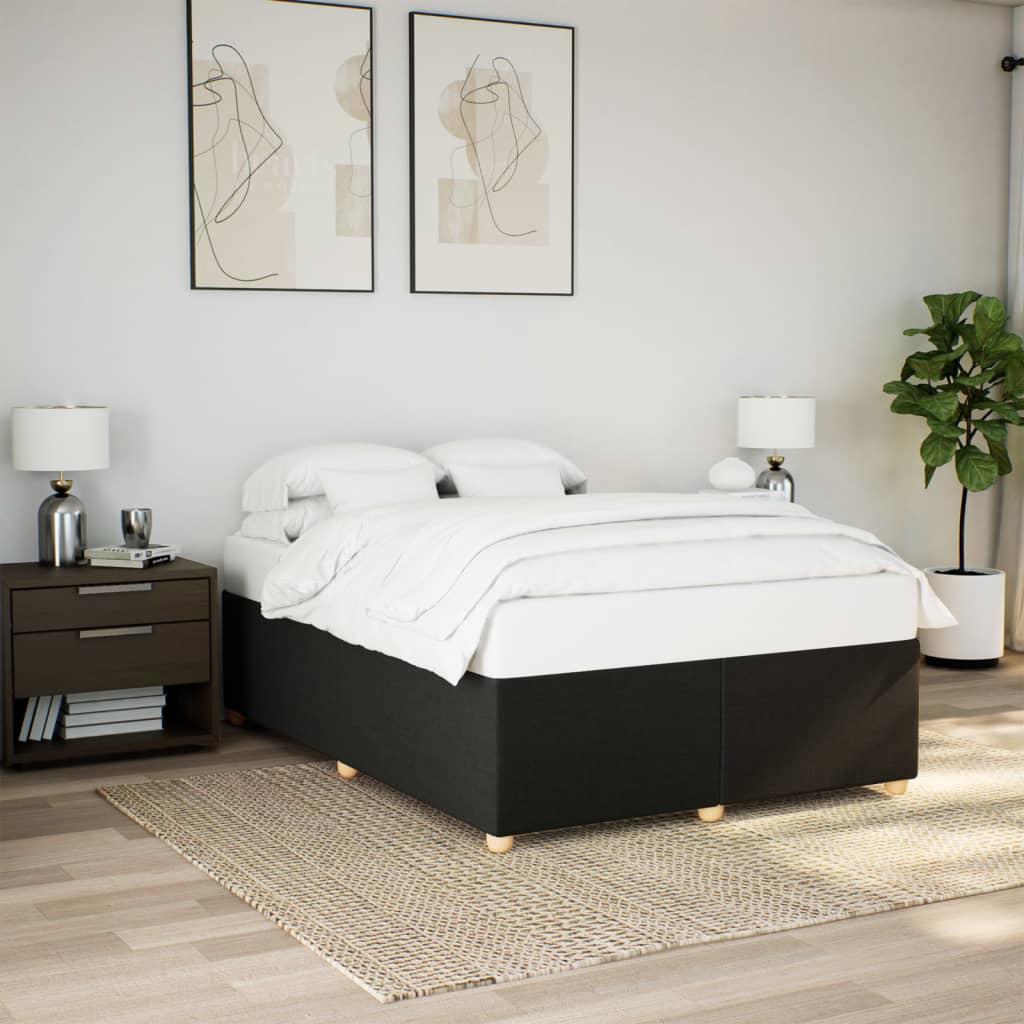 Sengeramme uden madras 160x200 cm stof sort billede