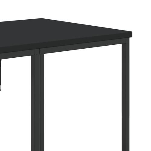 Tøjstativ med hylder konstrueret træ sort