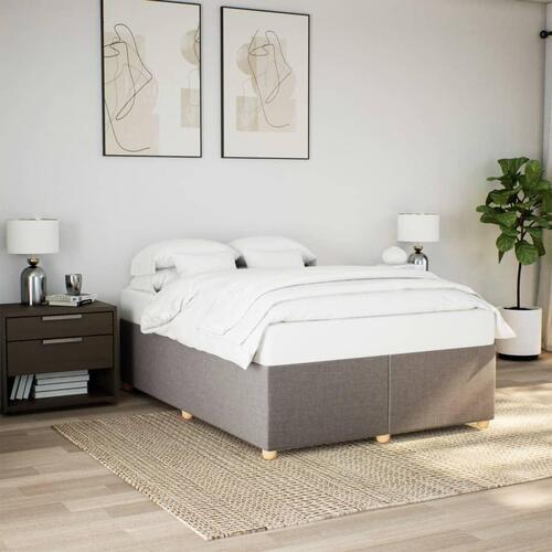 Sengeramme uden madras 160x200 cm stof gråbrun