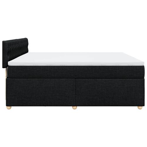 Kontinentalseng med madras 180x200 cm stof sort