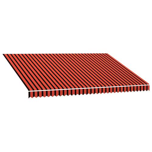 Markisedug 450x300 cm kanvas orange og brun