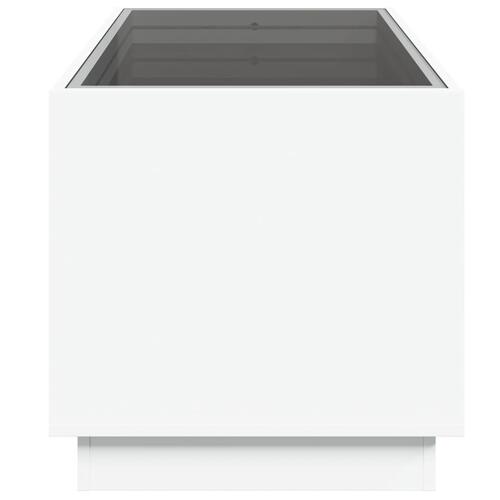 Sofabord med Infinity LED-lys 70x50x50 cm hvid