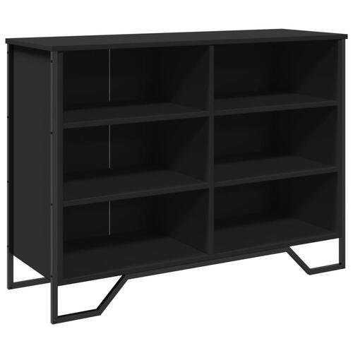 Skab 101x35,5x74,5 cm konstrueret træ sort