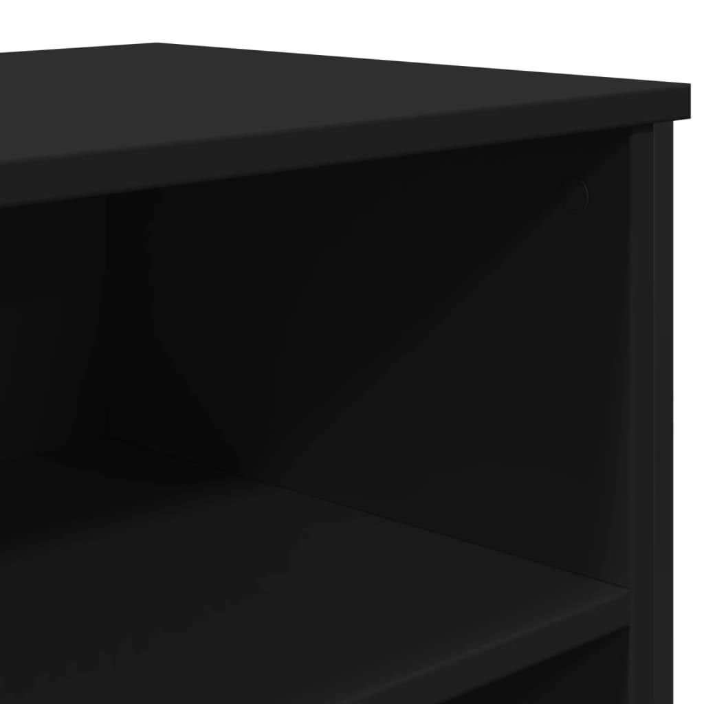 Skab 101x35,5x74,5 cm konstrueret træ sort