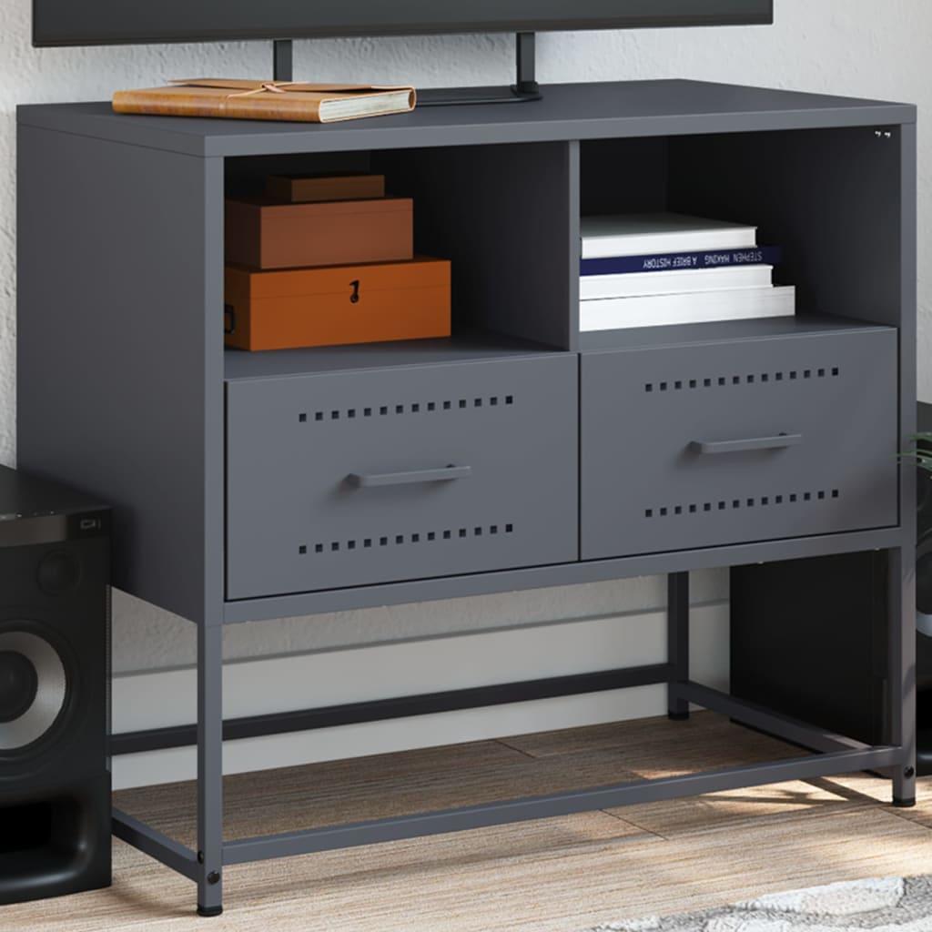 Tv-bord 68x39x60,5 cm stål antracitgrå