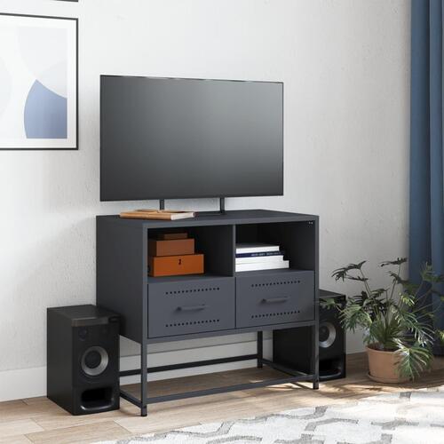 Tv-bord 68x39x60,5 cm stål antracitgrå