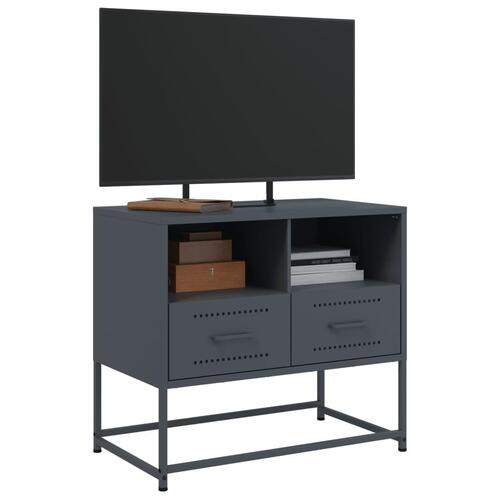 Tv-bord 68x39x60,5 cm stål antracitgrå
