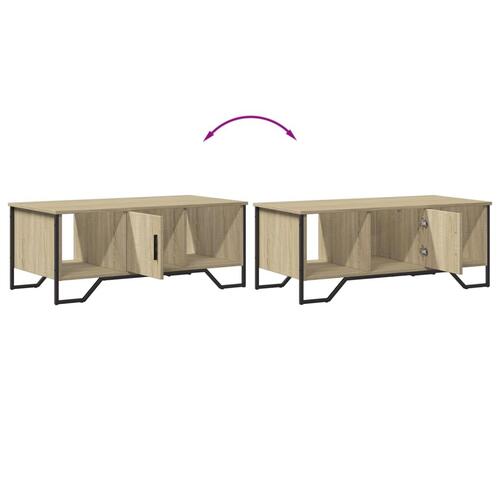 Sofabord 100x51x40 cm konstrueret træ sonoma-eg