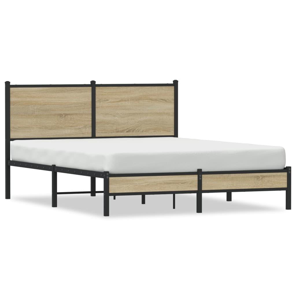 Sengeramme uden madras 140x200 cm metal sonoma-eg billede