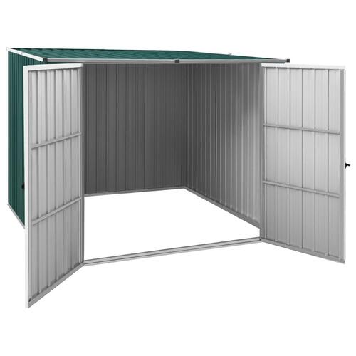 Haveskur 195x198x159 cm galvaniseret stål grøn