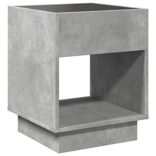 Sofabord med Infinity LED-lys 40x40x50 cm betongrå