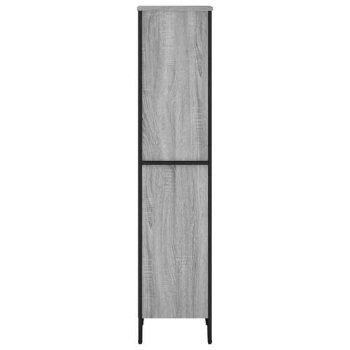 Bogreol 50x31x137,5 cm konstrueret træ grå sonoma-eg