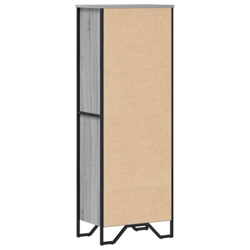 Bogreol 50x31x137,5 cm konstrueret træ grå sonoma-eg