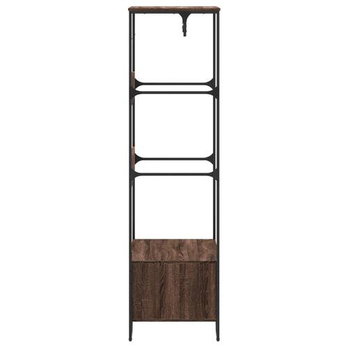 Klædeskab 90x50x180 cm konstrueret træ brun egetræsfarve