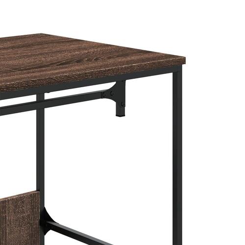 Klædeskab 90x50x180 cm konstrueret træ brun egetræsfarve