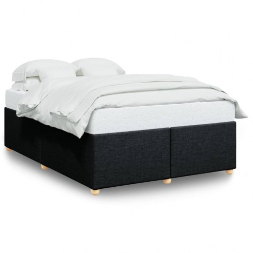 Sengeramme med lameller uden madras 140 x 190 cm - sort