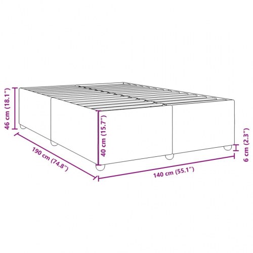 Sengeramme med lameller uden madras 140 x 190 cm - sort