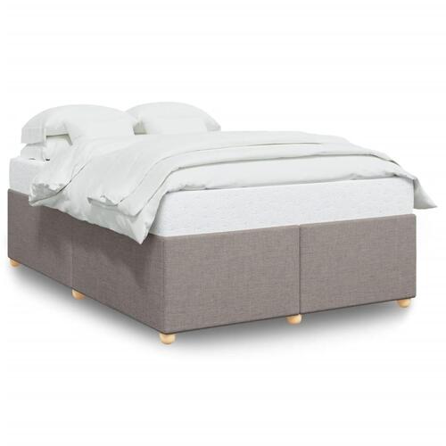 Sengeramme uden madras 140x190 cm stof gråbrun