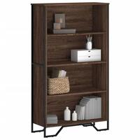 Bogreol 80x31x137,5 cm konstrueret træ brun egetræsfarve