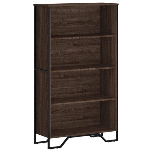 Bogreol 80x31x137,5 cm konstrueret træ brun egetræsfarve