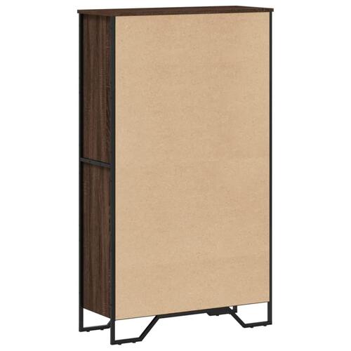Bogreol 80x31x137,5 cm konstrueret træ brun egetræsfarve