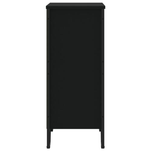 Bogreol 80x31x74,5 cm konstrueret træ sort