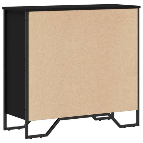 Bogreol 80x31x74,5 cm konstrueret træ sort