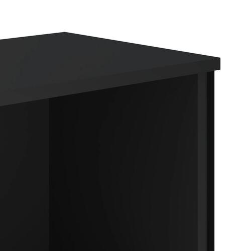 Bogreol 80x31x74,5 cm konstrueret træ sort