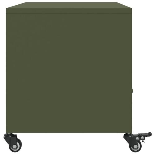 Tv-bord 68x39x43,5 cm stål olivengrøn