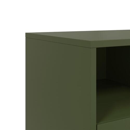Tv-bord 68x39x43,5 cm stål olivengrøn