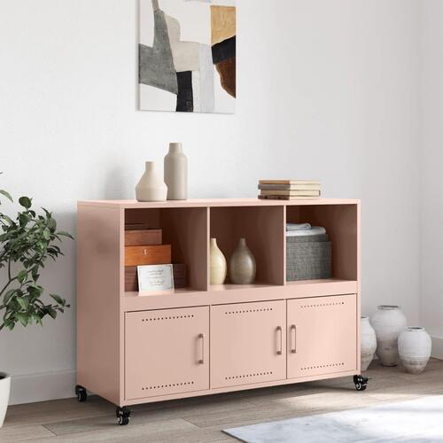 Skænk 100,5x39x72 cm stål lyserød