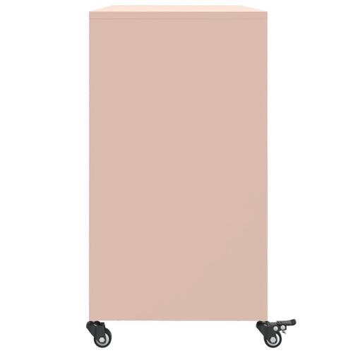 Skænk 100,5x39x72 cm stål lyserød