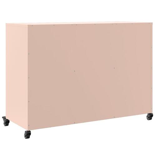 Skænk 100,5x39x72 cm stål lyserød