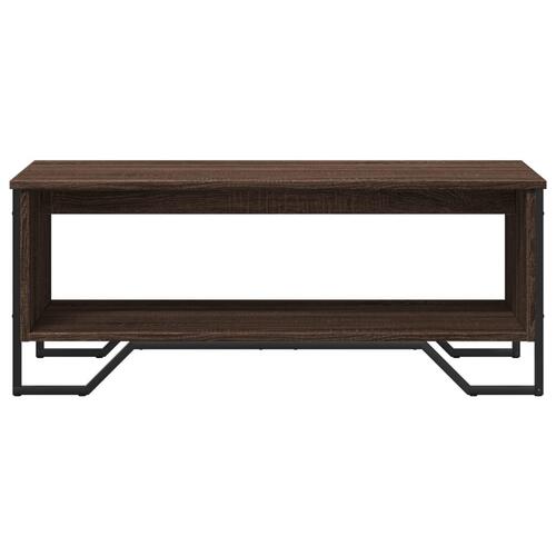 Sofabord 100x51x40 cm konstrueret træ brun egetræsfarve
