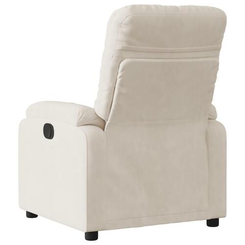 Eldrevet lænestol mikrofiberstof beige