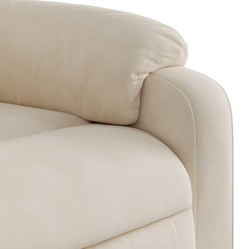 Eldrevet lænestol mikrofiberstof beige