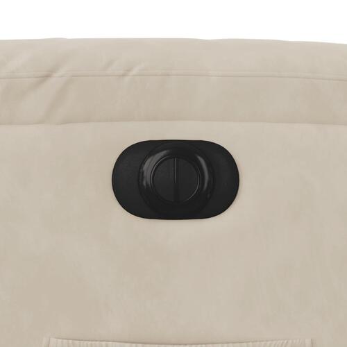 Eldrevet lænestol mikrofiberstof beige