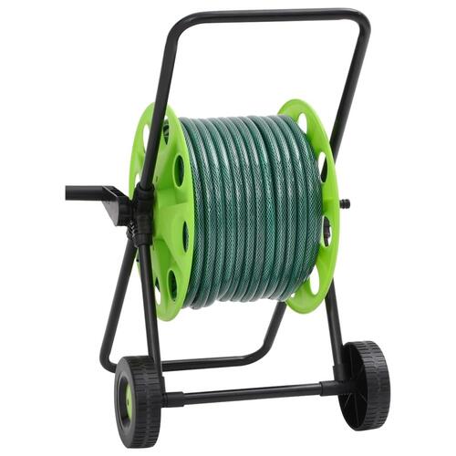 Slangetromle med tilslutningssæt 0,75" 20 m PVC grøn