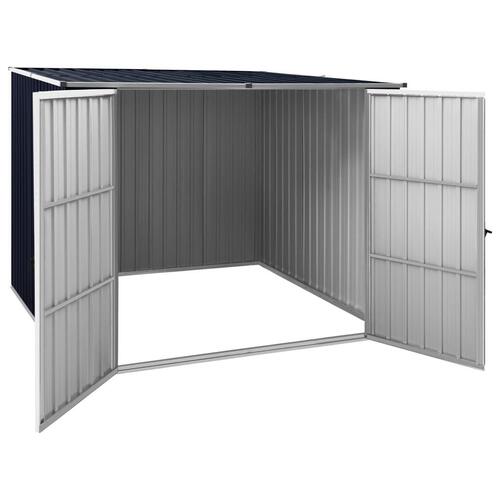 Haveskur 195x198x159 cm galvaniseret stål antracitgrå