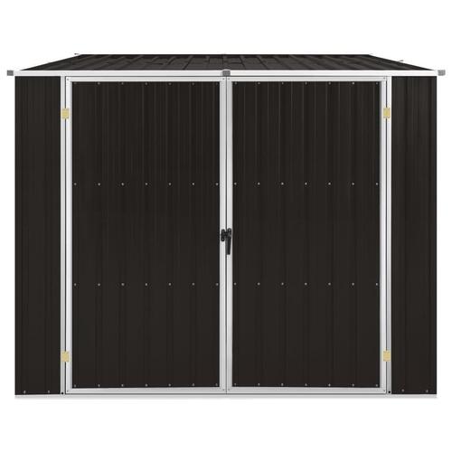 Haveskur 195x198x159 cm galvaniseret stål brun