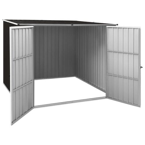 Haveskur 195x198x159 cm galvaniseret stål brun