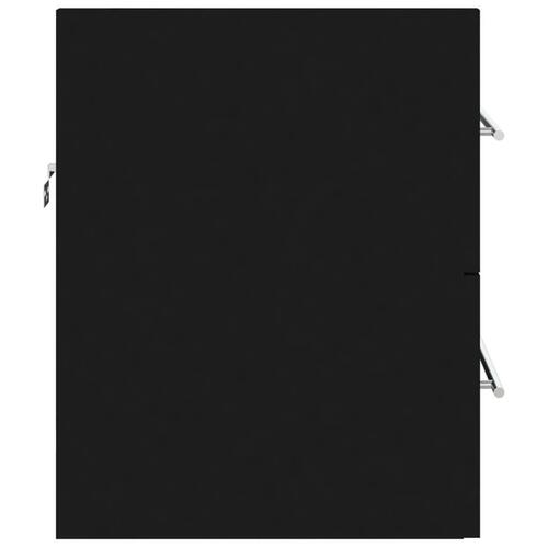 Skab til håndvask 60x38,5x48 cm konstrueret træ sort