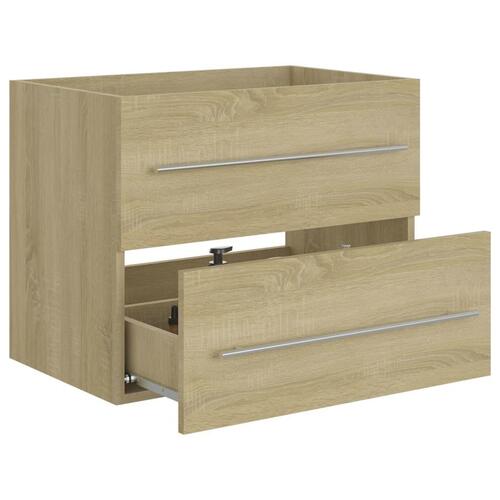 Skab til håndvask 60x38,5x48 cm konstrueret træ sonoma-eg