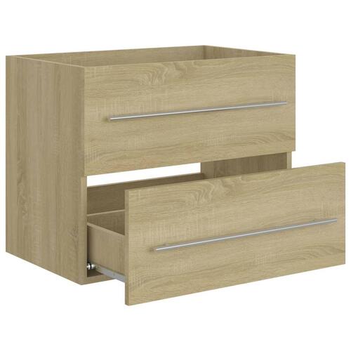 Skab til håndvask 60x38,5x48 cm konstrueret træ sonoma-eg
