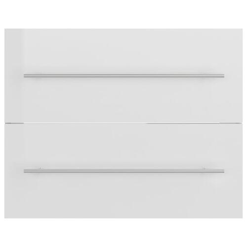 Skab til håndvask 60x38,5x48 cm konstrueret træ hvid højglans