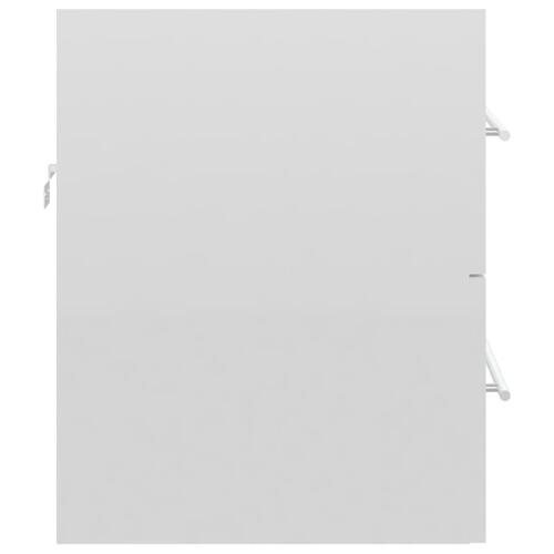 Skab til håndvask 60x38,5x48 cm konstrueret træ hvid højglans
